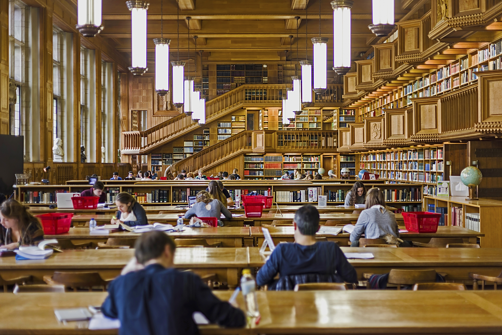 Inside the library of the university of Leuven, Belgium